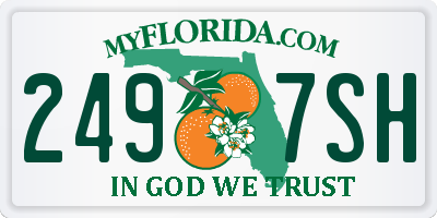FL license plate 2497SH
