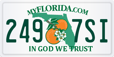 FL license plate 2497SI