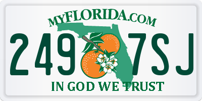 FL license plate 2497SJ