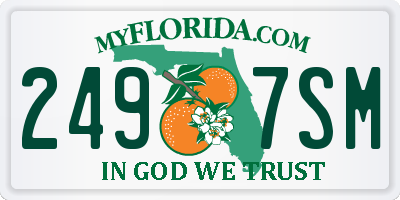 FL license plate 2497SM