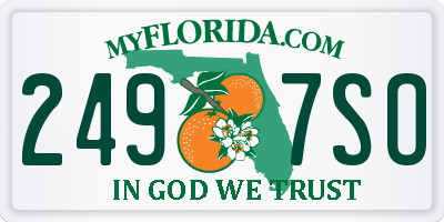 FL license plate 2497SO