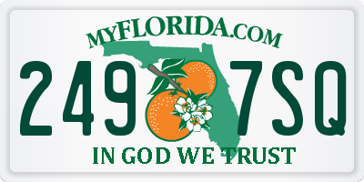 FL license plate 2497SQ