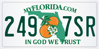 FL license plate 2497SR
