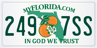 FL license plate 2497SS