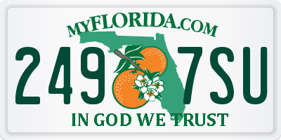 FL license plate 2497SU