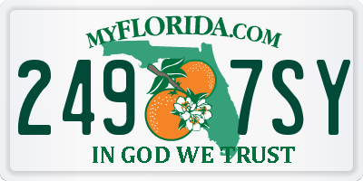 FL license plate 2497SY