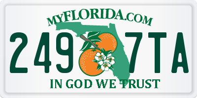 FL license plate 2497TA