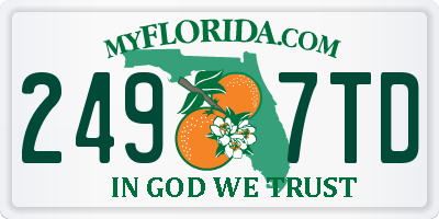 FL license plate 2497TD
