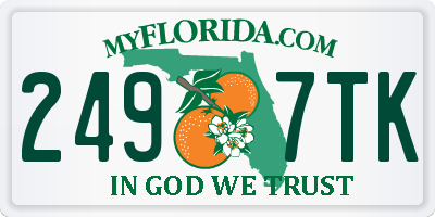 FL license plate 2497TK