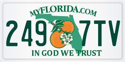 FL license plate 2497TV