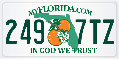 FL license plate 2497TZ
