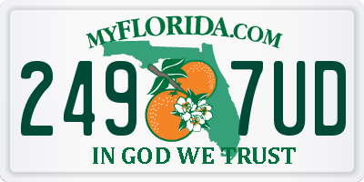 FL license plate 2497UD
