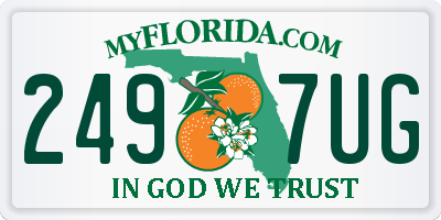 FL license plate 2497UG