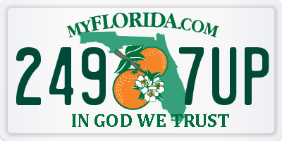 FL license plate 2497UP