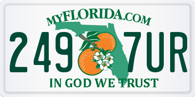 FL license plate 2497UR