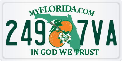 FL license plate 2497VA