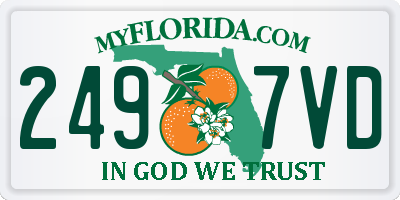 FL license plate 2497VD