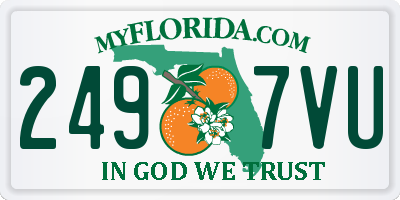 FL license plate 2497VU