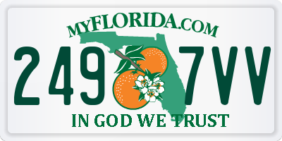 FL license plate 2497VV