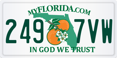 FL license plate 2497VW