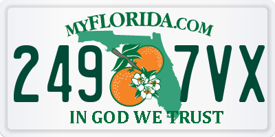 FL license plate 2497VX