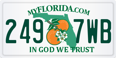 FL license plate 2497WB