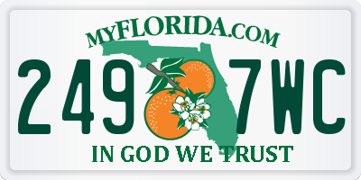 FL license plate 2497WC
