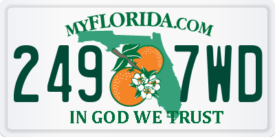 FL license plate 2497WD
