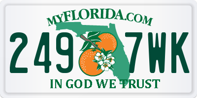 FL license plate 2497WK