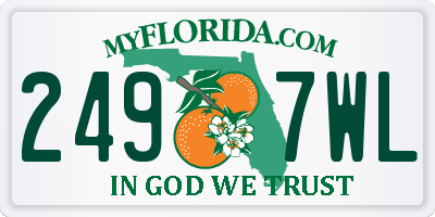 FL license plate 2497WL