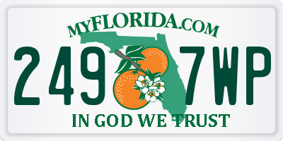FL license plate 2497WP
