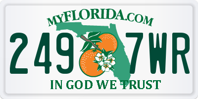 FL license plate 2497WR