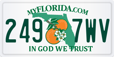 FL license plate 2497WV