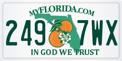 FL license plate 2497WX