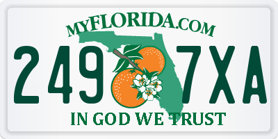FL license plate 2497XA