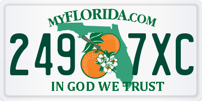 FL license plate 2497XC