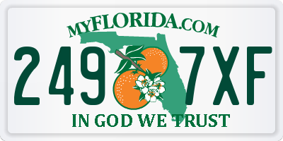 FL license plate 2497XF