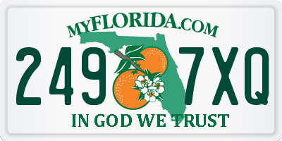 FL license plate 2497XQ