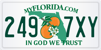 FL license plate 2497XY