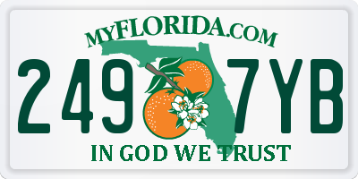 FL license plate 2497YB