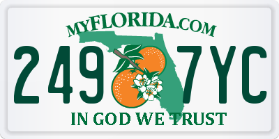 FL license plate 2497YC