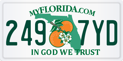 FL license plate 2497YD