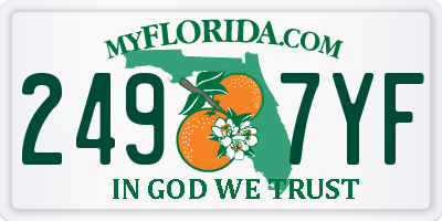 FL license plate 2497YF