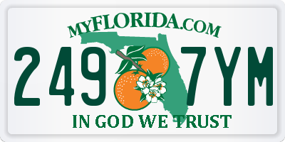 FL license plate 2497YM