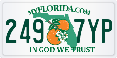 FL license plate 2497YP