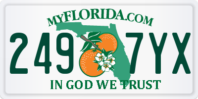 FL license plate 2497YX