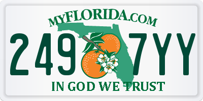 FL license plate 2497YY