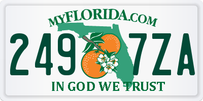 FL license plate 2497ZA
