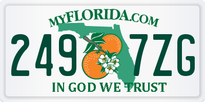 FL license plate 2497ZG