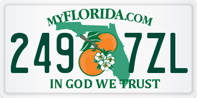 FL license plate 2497ZL